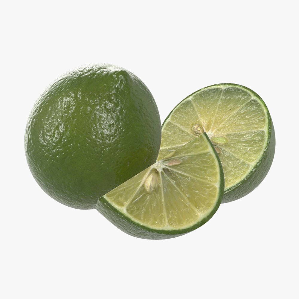 Citrus Lime Fruit Modelo 3d