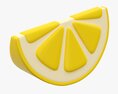 Stylized Lemon Slice 3D-Modell