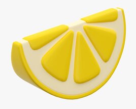 Stylized Lemon Slice 3D 모델 