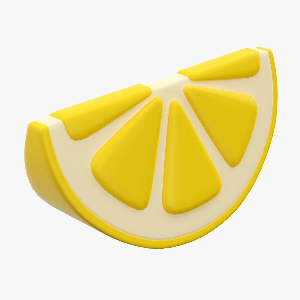 Stylized Lemon Slice 3D model