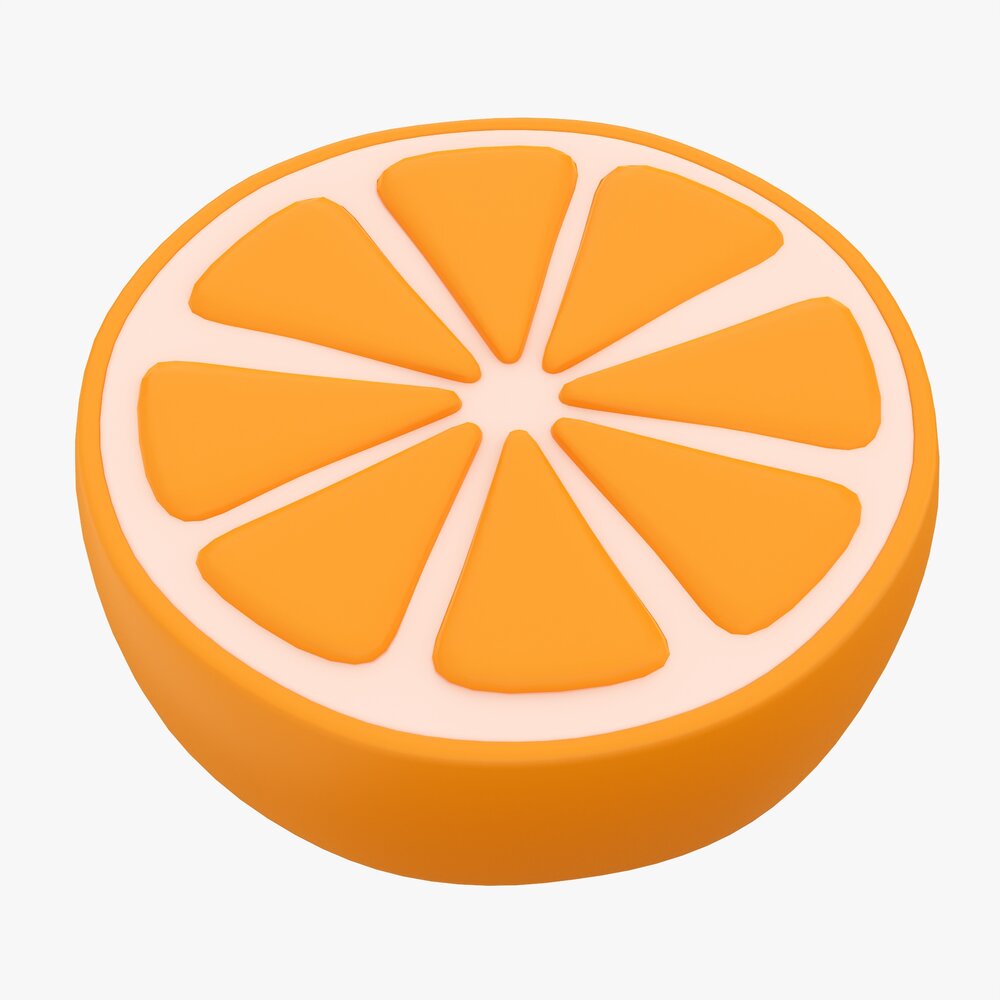 Stylized Orange Slice 3D model