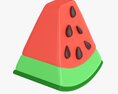 Stylized Watermelon Piece 3D 모델 
