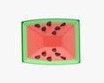 Stylized Watermelon Piece 3D модель