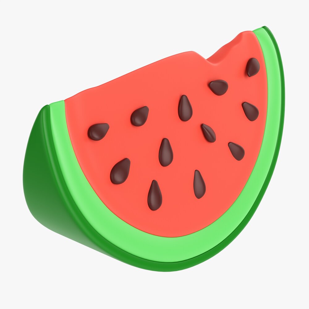 Stylized Watermelon Slice Modelo 3d
