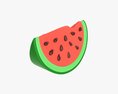 Stylized Watermelon Slice 3D 모델 