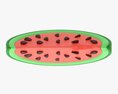 Stylized Watermelon Slice Modello 3D