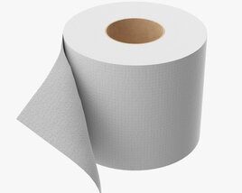 Toilet Paper Single Roll 3D 모델 