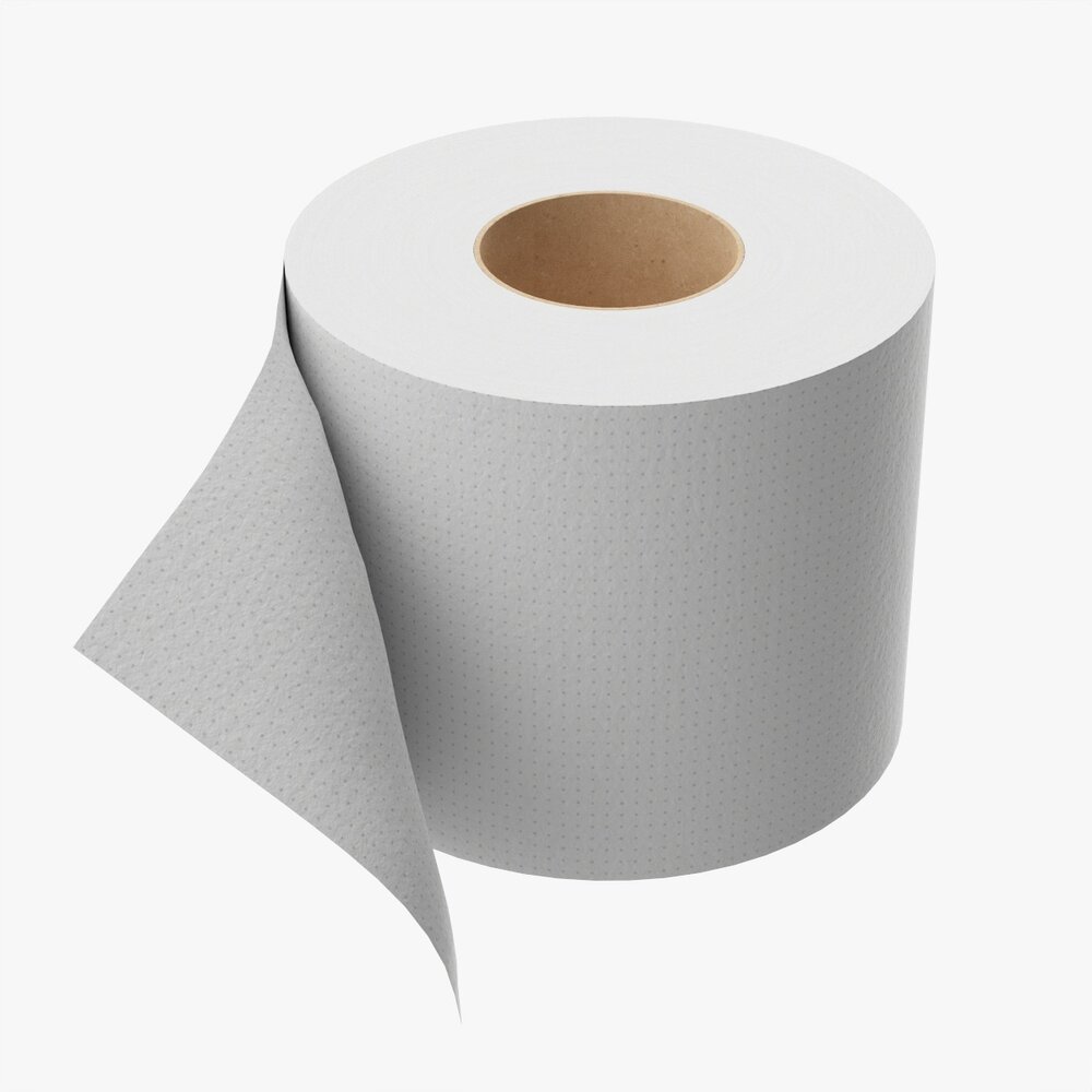 Toilet Paper Single Roll 3D model