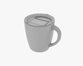 Travel Coffee Mug With Handle 01 3Dモデル