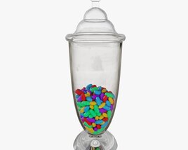 Jar With Jelly Beans 04 3D модель