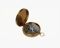 Vintage Pocket Compass Modello 3D