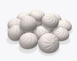 Dumplings Khinkali 02 3D model