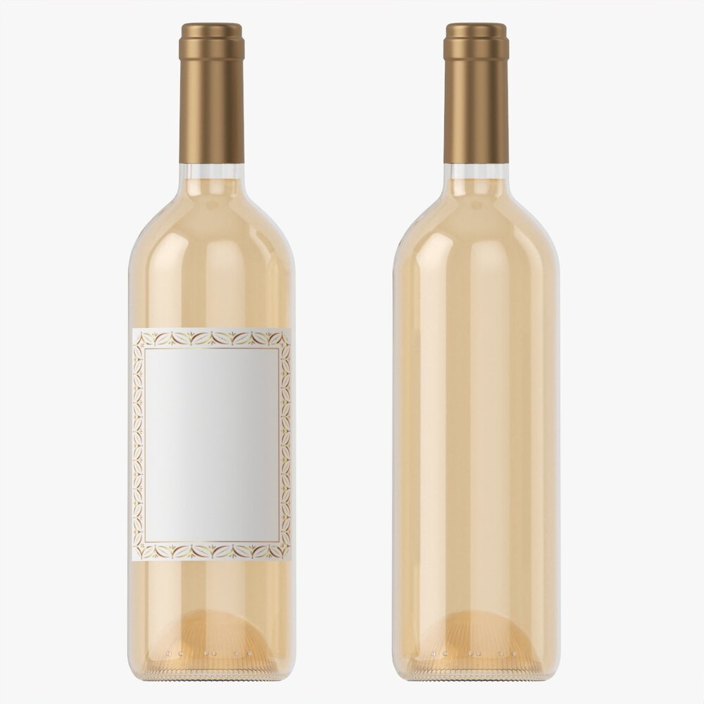 Wine Bottle Mockup 01 3D model