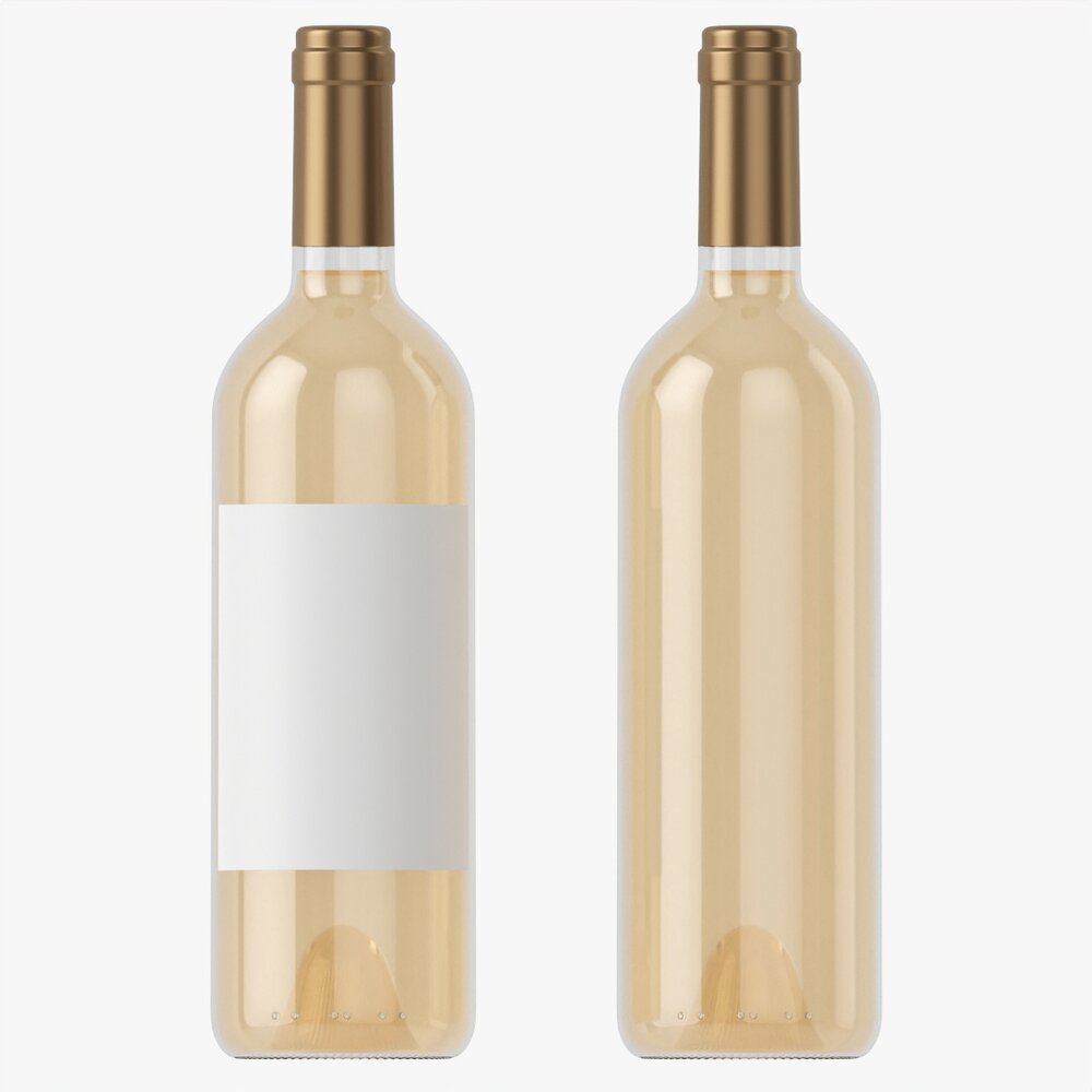 Wine Bottle Mockup 02 Modelo 3d