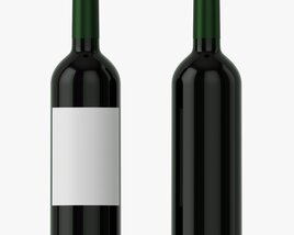 Wine Bottle Mockup 03 Red 3D-Modell