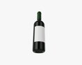 Wine Bottle Mockup 03 Red 3d model