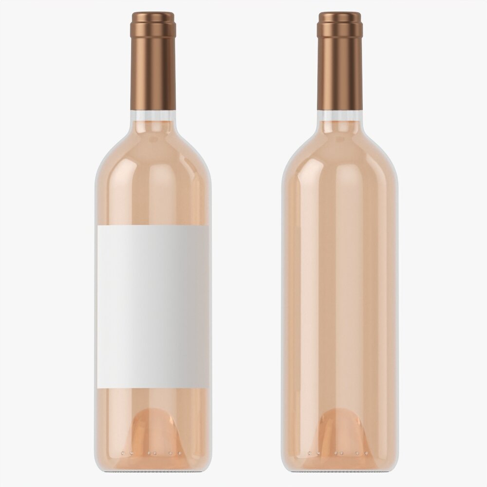 Wine Bottle Mockup 03 3D-Modell