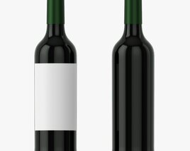 Wine Bottle Mockup 05 Red 3D model