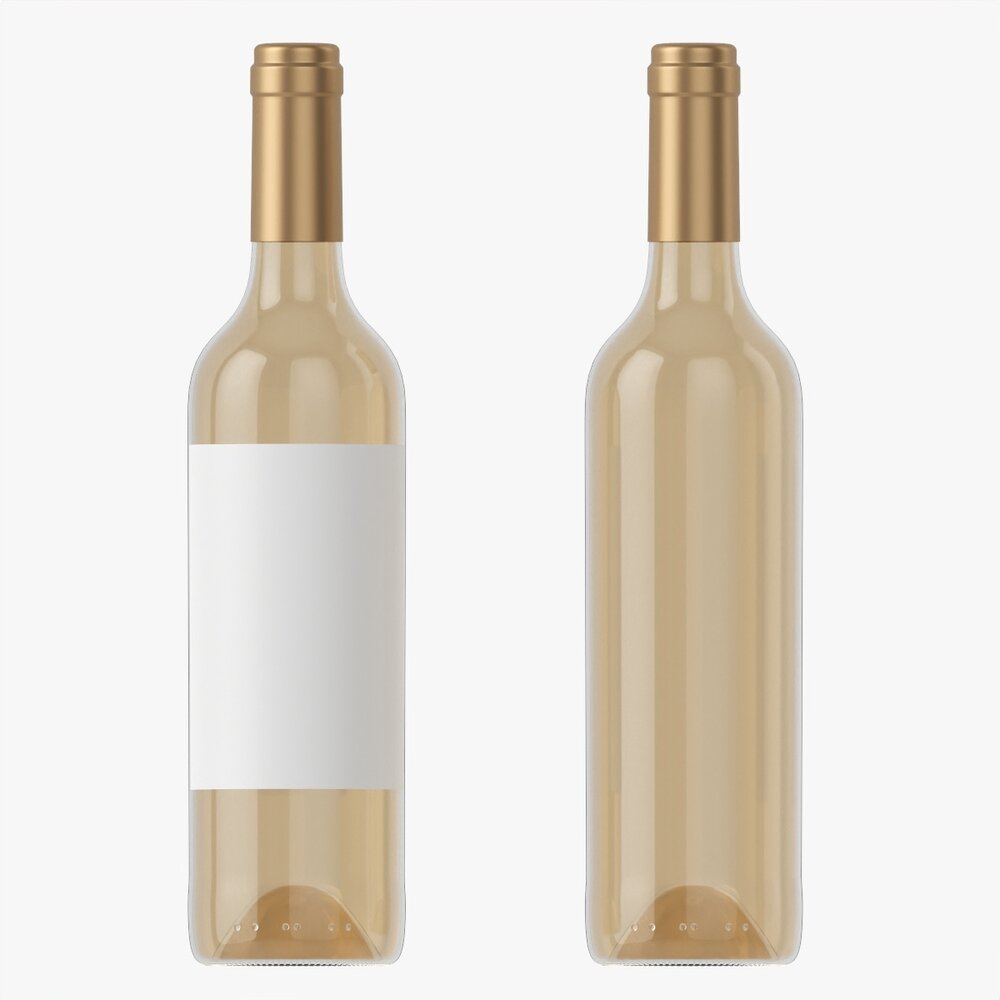 Wine Bottle Mockup 05 Modelo 3d