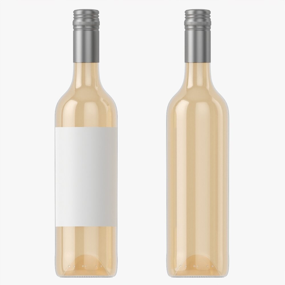 Wine Bottle Mockup 06 Screw Cap 3D model