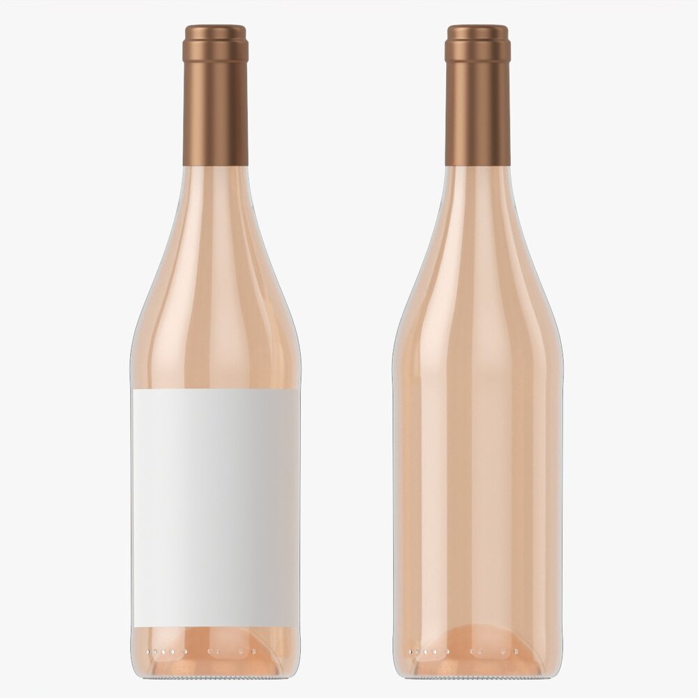 Wine Bottle Mockup 07 Modèle 3D