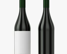 Wine Bottle Mockup 08 Screw Cap 3D модель