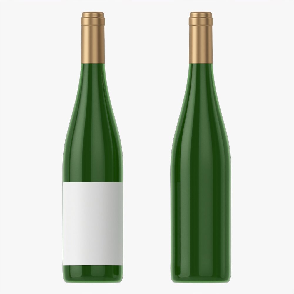 Wine Bottle Mockup 10 3D-Modell