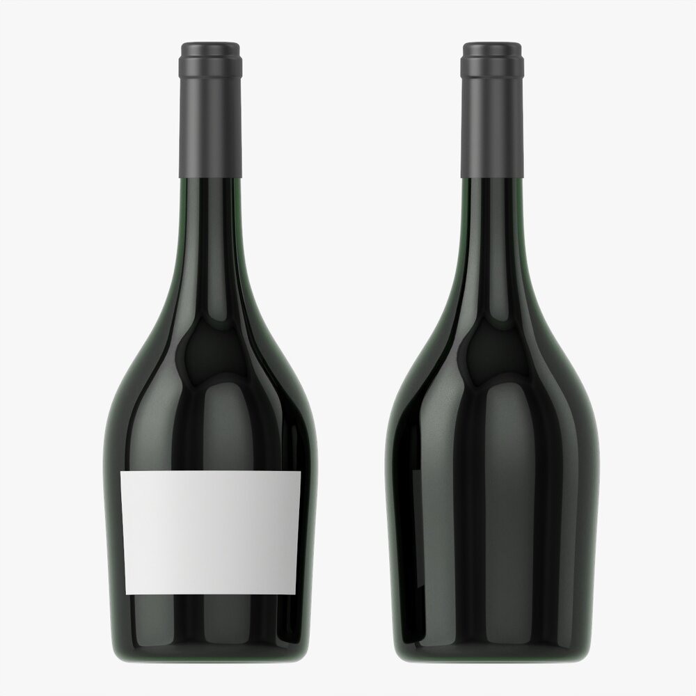 Wine Bottle Mockup 12 3Dモデル