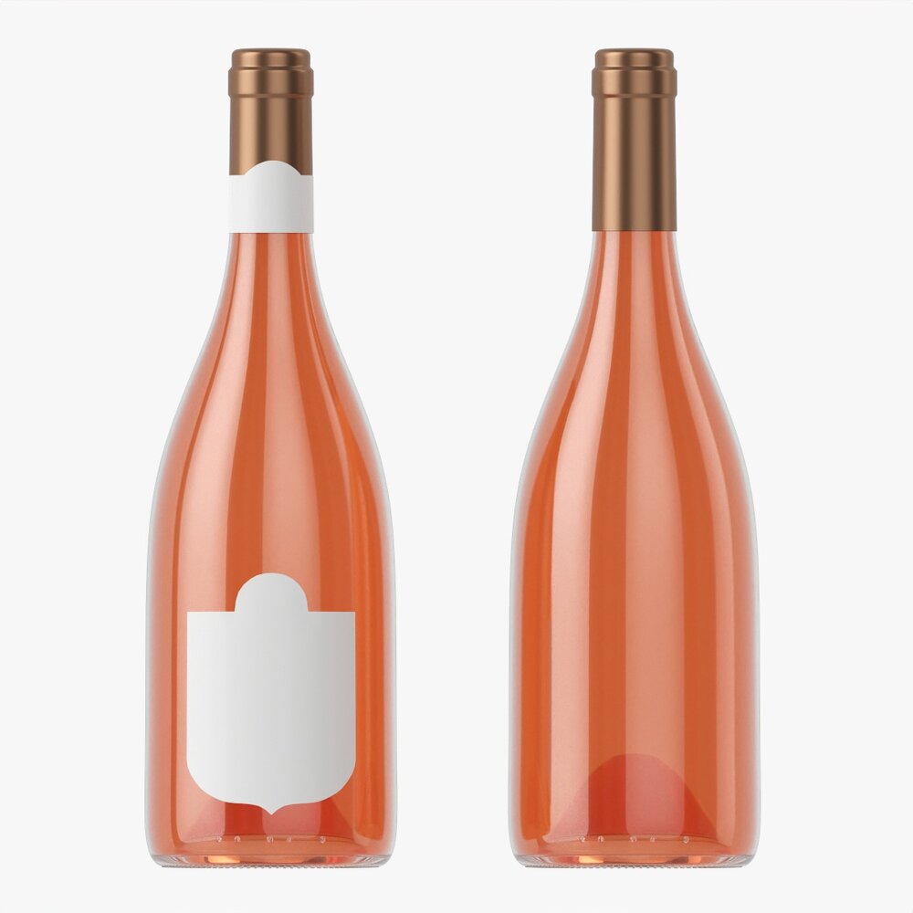 Wine Bottle Mockup 13 3D model