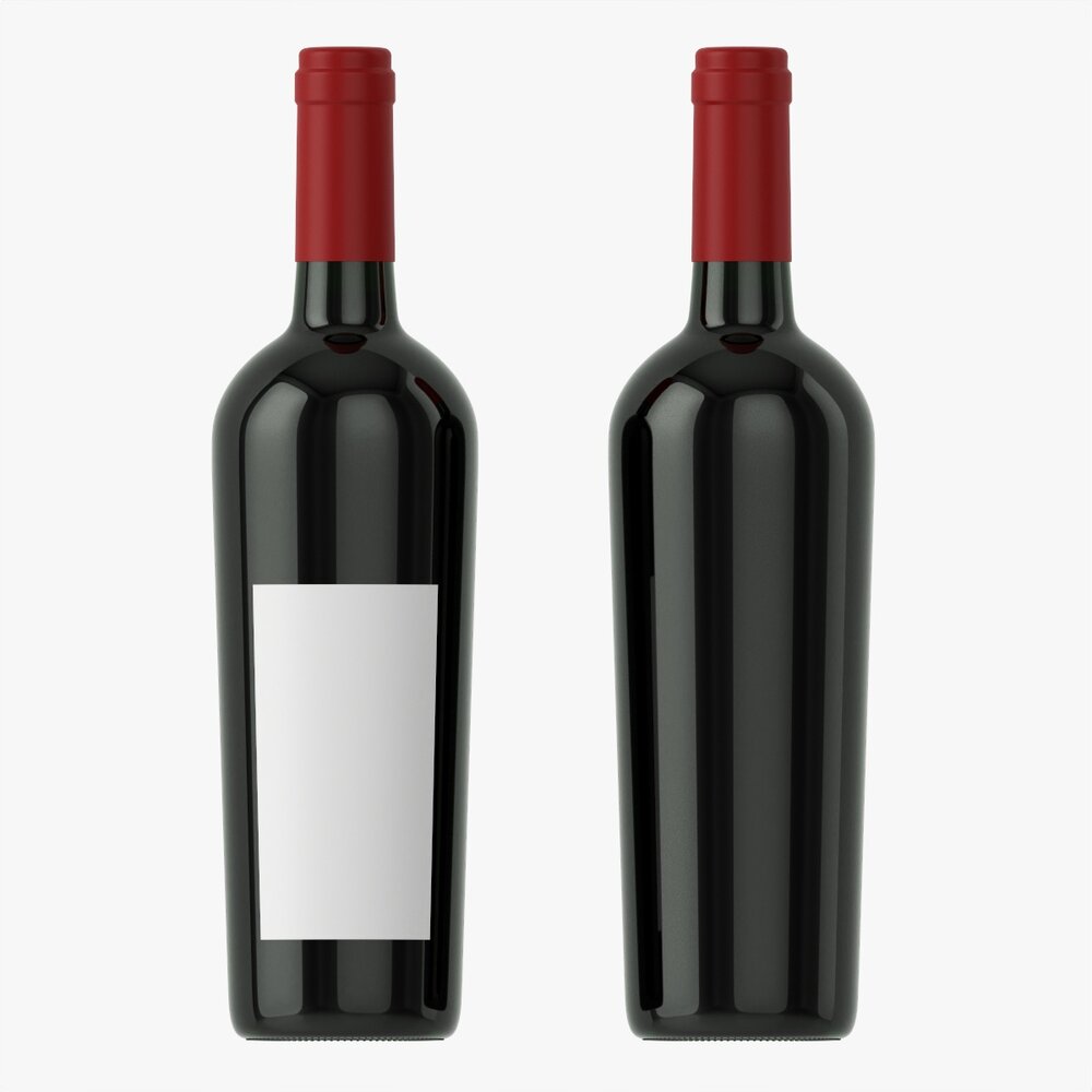 Wine Bottle Mockup 15 3D 모델 