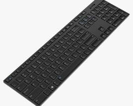 Wireless Keyboard Black Modello 3D