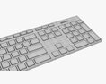 Wireless Keyboard Black Modello 3D