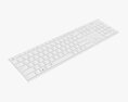 Wireless Keyboard White Modello 3D