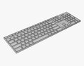 Wireless Keyboard White Modelo 3d