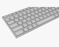Wireless Keyboard White Modelo 3D