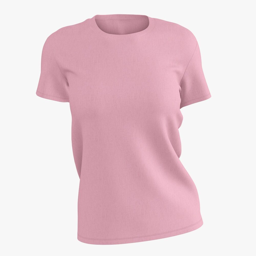 Womens Short Sleeve T-Shirt 01 V2 3Dモデル