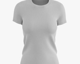 Womens Short Sleeve T-Shirt 02 3D-Modell