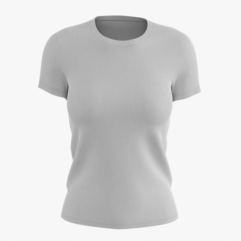 Womens Short Sleeve T-Shirt 02 Modèle 3D