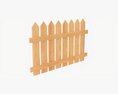 Wooden Fence 01 3D 모델 
