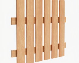 Wooden Fence 03 Modelo 3d