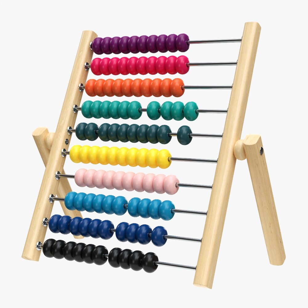 Abacus Counting Frame 3D 모델 