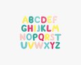 Alphabet Letters 01 Modello 3D
