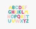 Alphabet Letters 01 3D 모델 