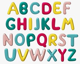 Alphabet Letters 02 Modèle 3D