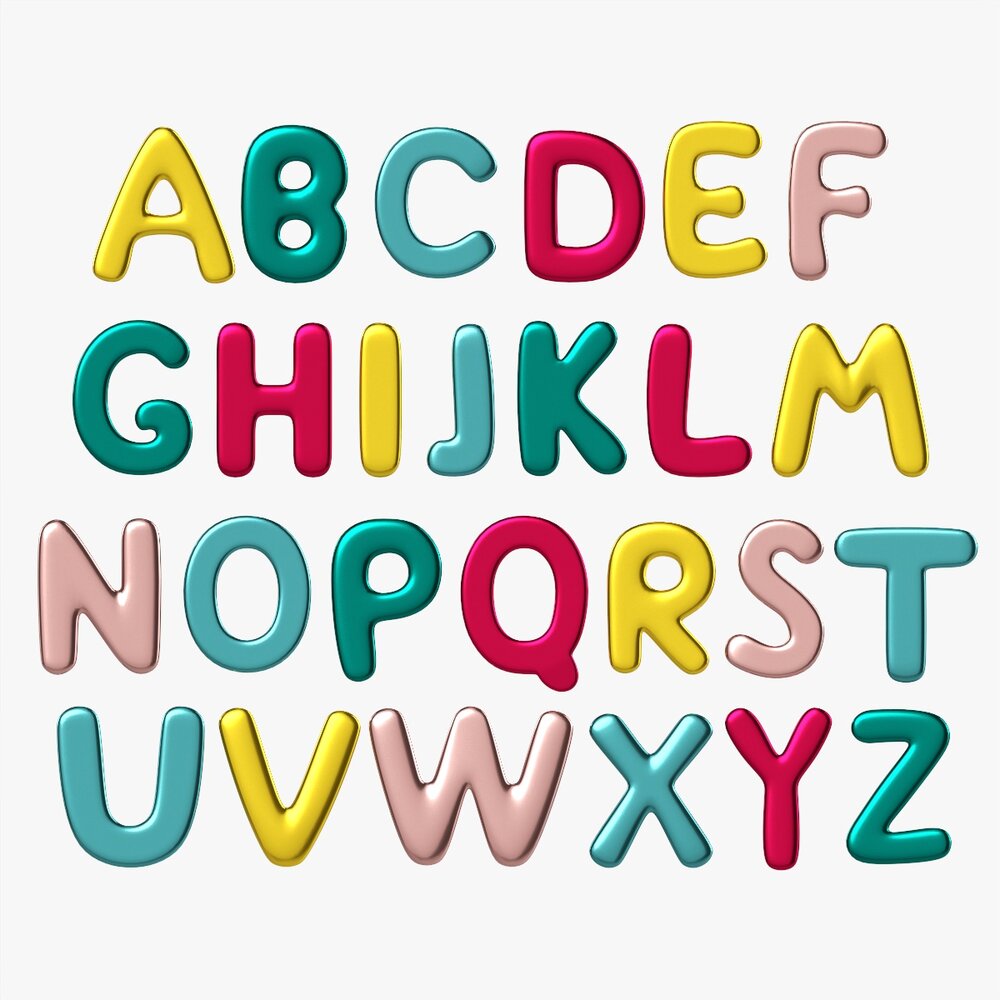 Alphabet Letters 02 Modèle 3D