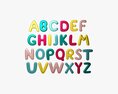 Alphabet Letters 02 Modello 3D
