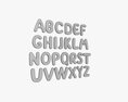 Alphabet Letters 02 Modello 3D