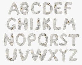 Alphabet Letters 03 Modello 3D