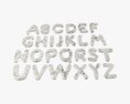Alphabet Letters 03 3d model