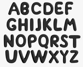 Alphabet Letters 04 Modèle 3D